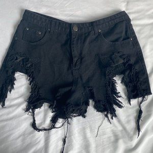 Extreme Rip Denim Shorts